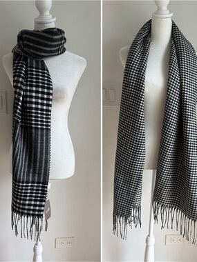 J JILL Reversible Scarf with Fringes NEW